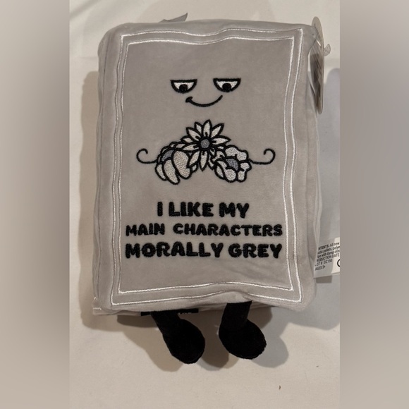 Punchkins "I Like My Main Characters Morally Grey" Book Plush - Picture 2 of 4